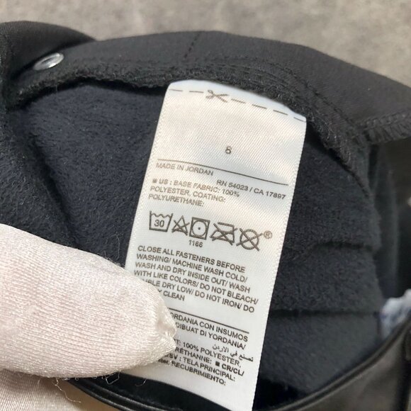 Old Navy High Rise OG Loose Faux Leather Pants Womens 8 Black Relaxed Wide Leg - Picture 10 of 11